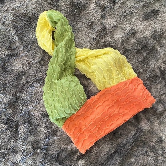 Dolls Kill Tops - Color Queen Textured Twist Halter Top